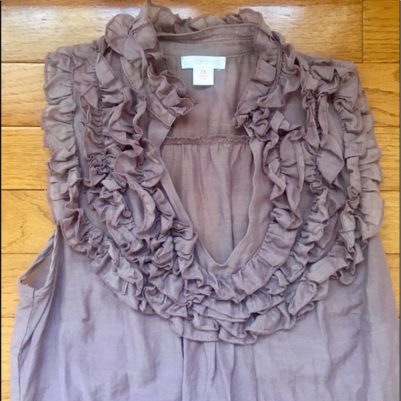Xhilaration Tops - Dusty Lavender Ruffled Top Lightweight Blouse XS